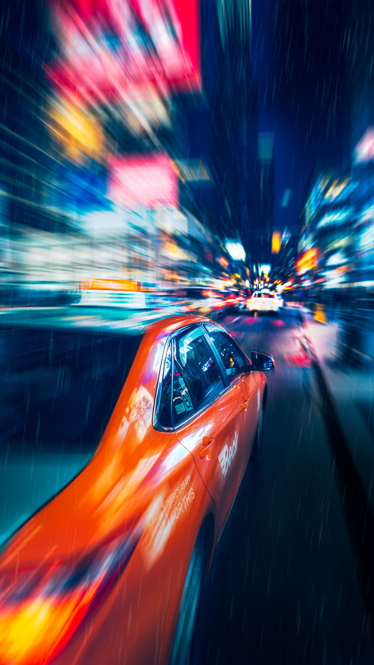 Обои автомобильное освещение, графика, отражение, Торонто, Король в разрешении 750x1334