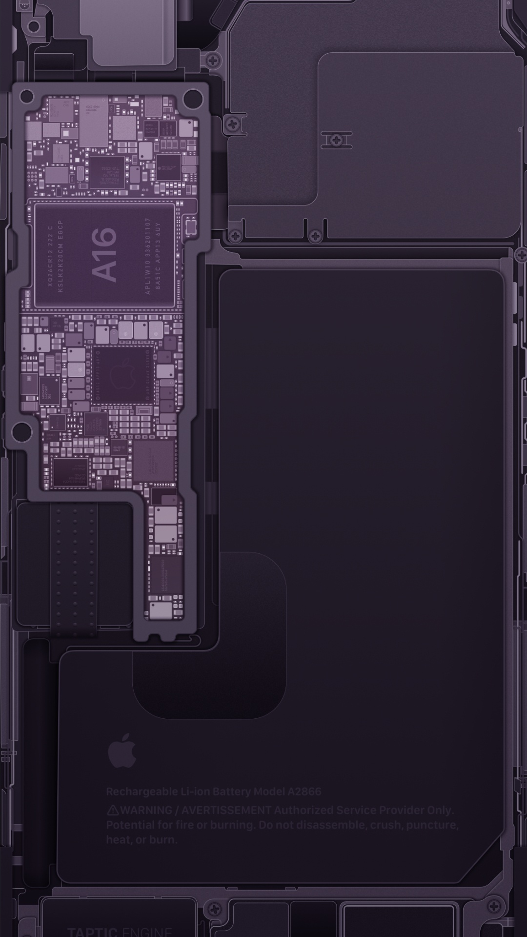 Обои iPhone 14 Pro schematic – Deep Purple на телефон Android, 1080x1920  картинки и фото бесплатно