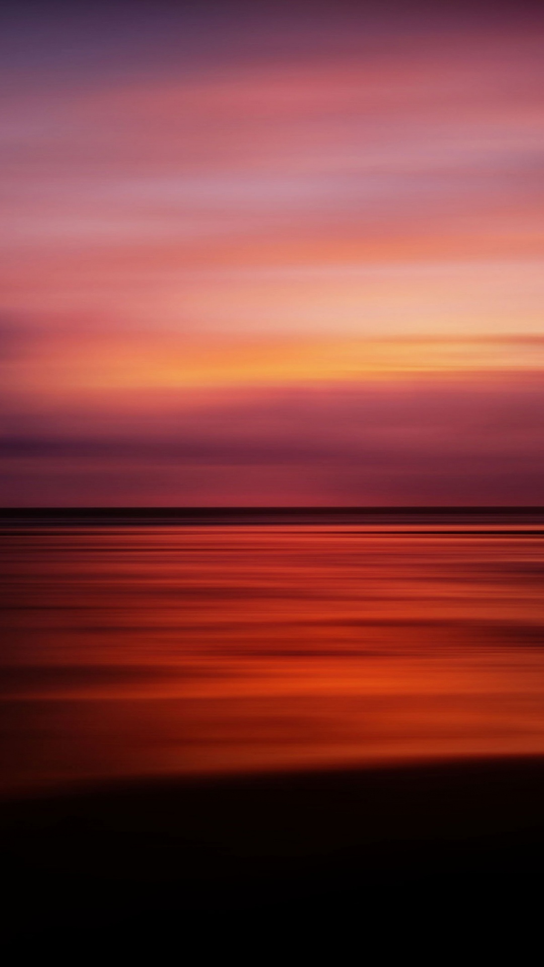 Обои горизонт, закат, послесвечение, восход солнца, море в разрешении 1080x1920
