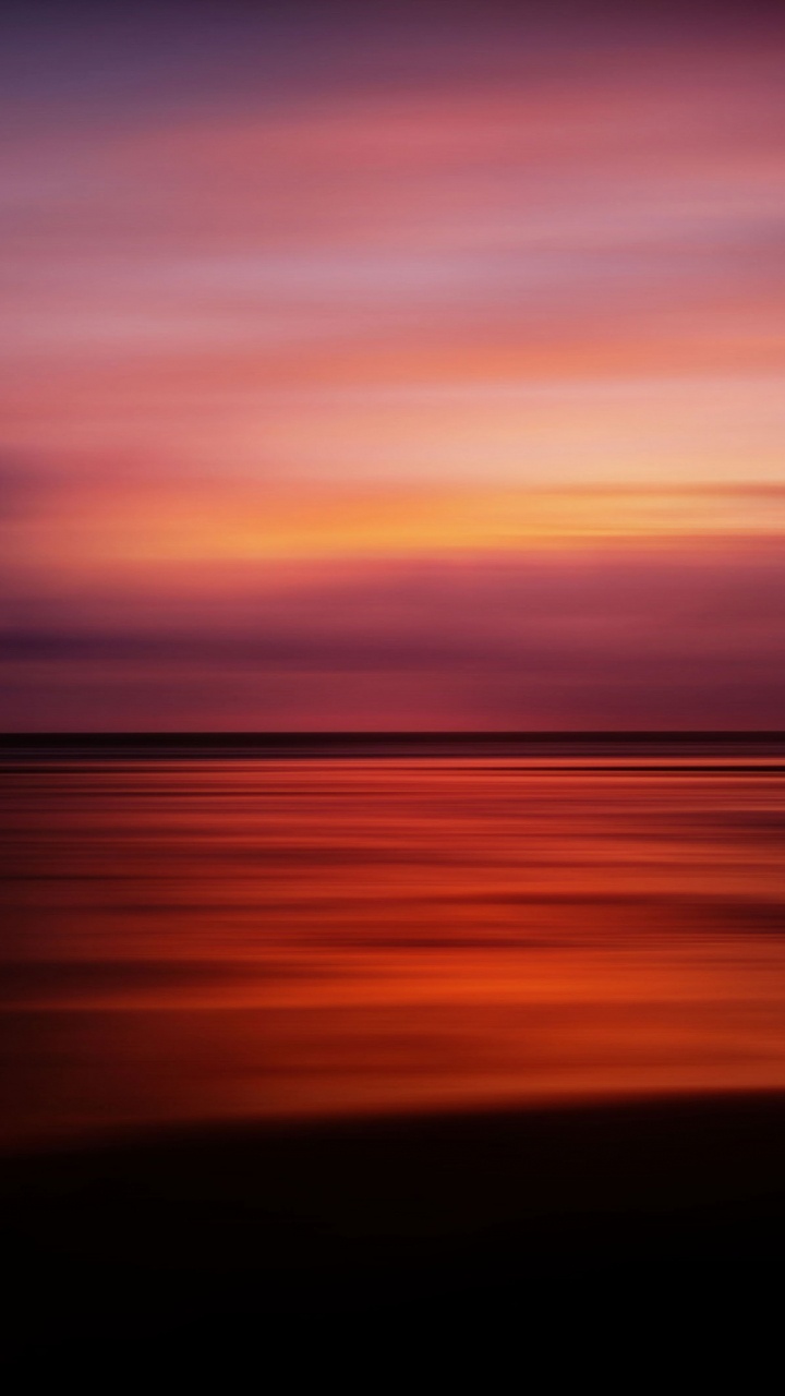 Обои горизонт, закат, послесвечение, восход солнца, море в разрешении 720x1280