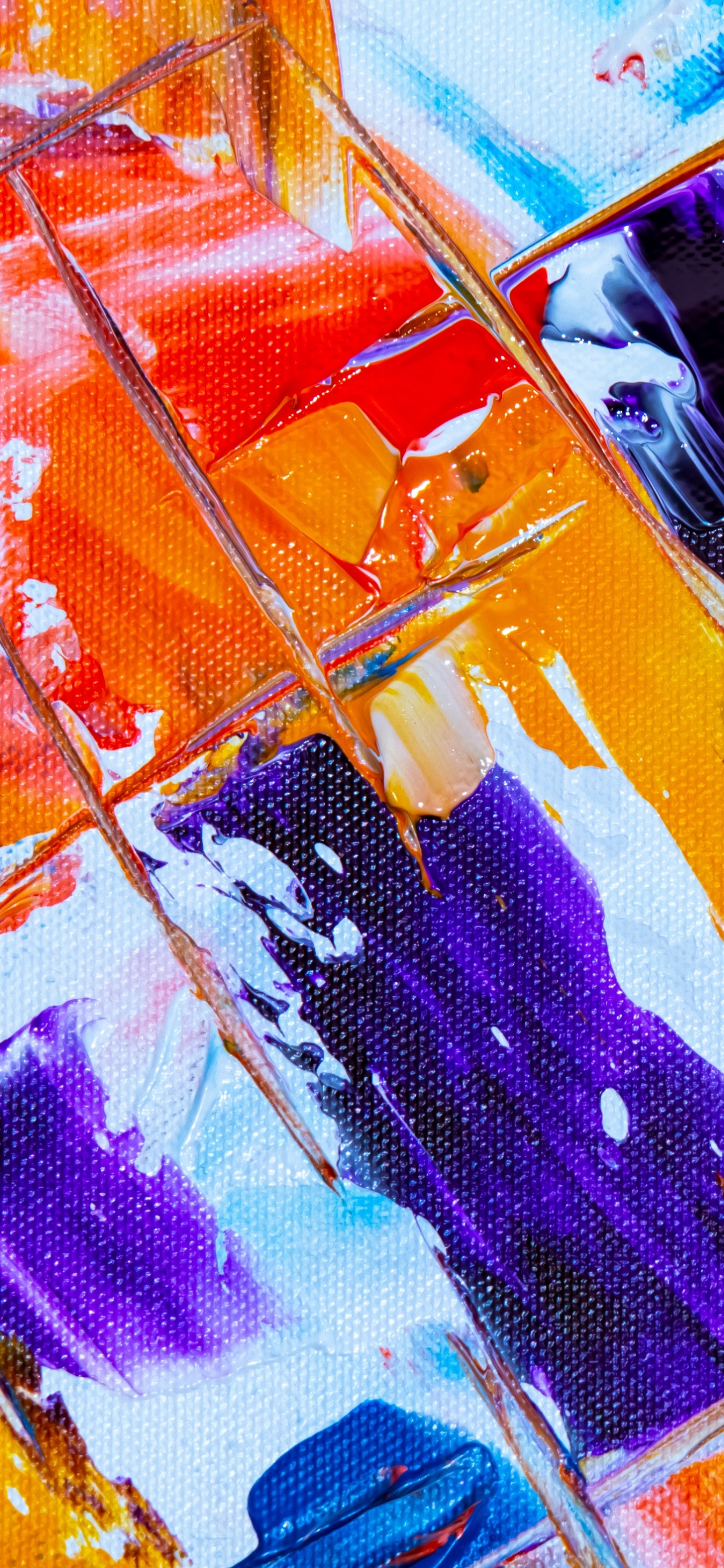 Обои абстрактное искусство, современное искусство, арт, живопись, акриловая краска в разрешении 1242x2688