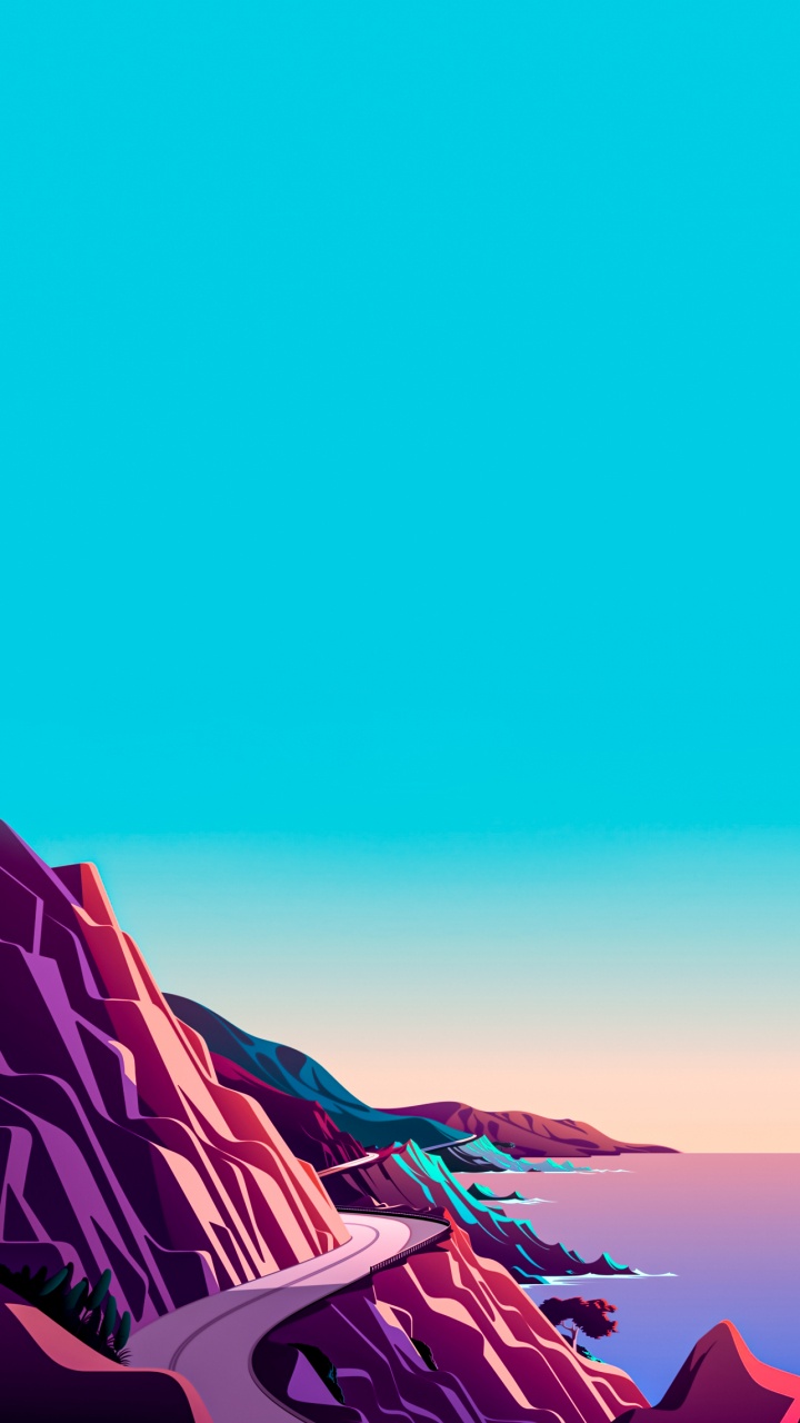 Обои Apple МасВоок Pro, Операционная система, яблоко, вода, лазурный в разрешении 720x1280