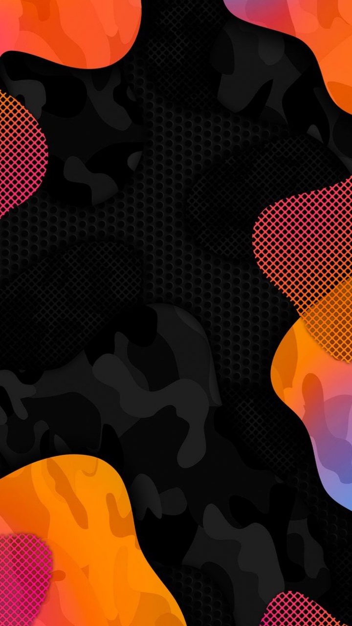 Обои Оранжевый цвет, коричневый цвет, черный, серый цвет, арт в разрешении 720x1280