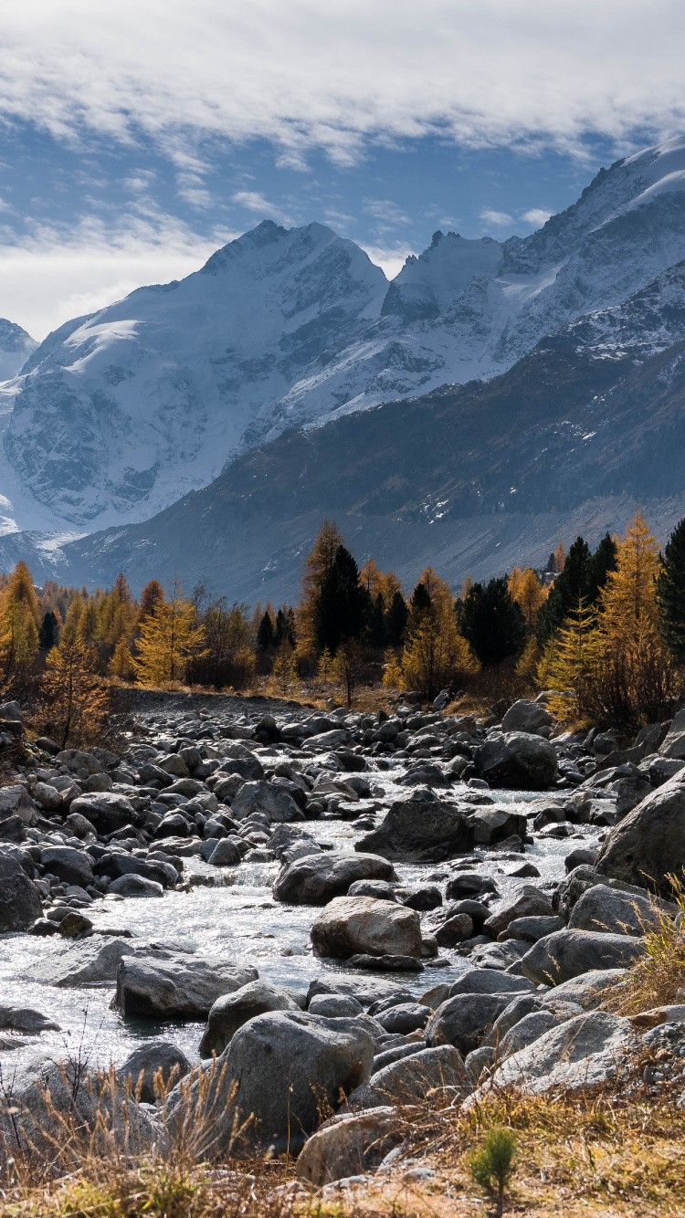 Обои гора, горный рельеф, природа, дикая местность, горный хребет в разрешении 750x1334