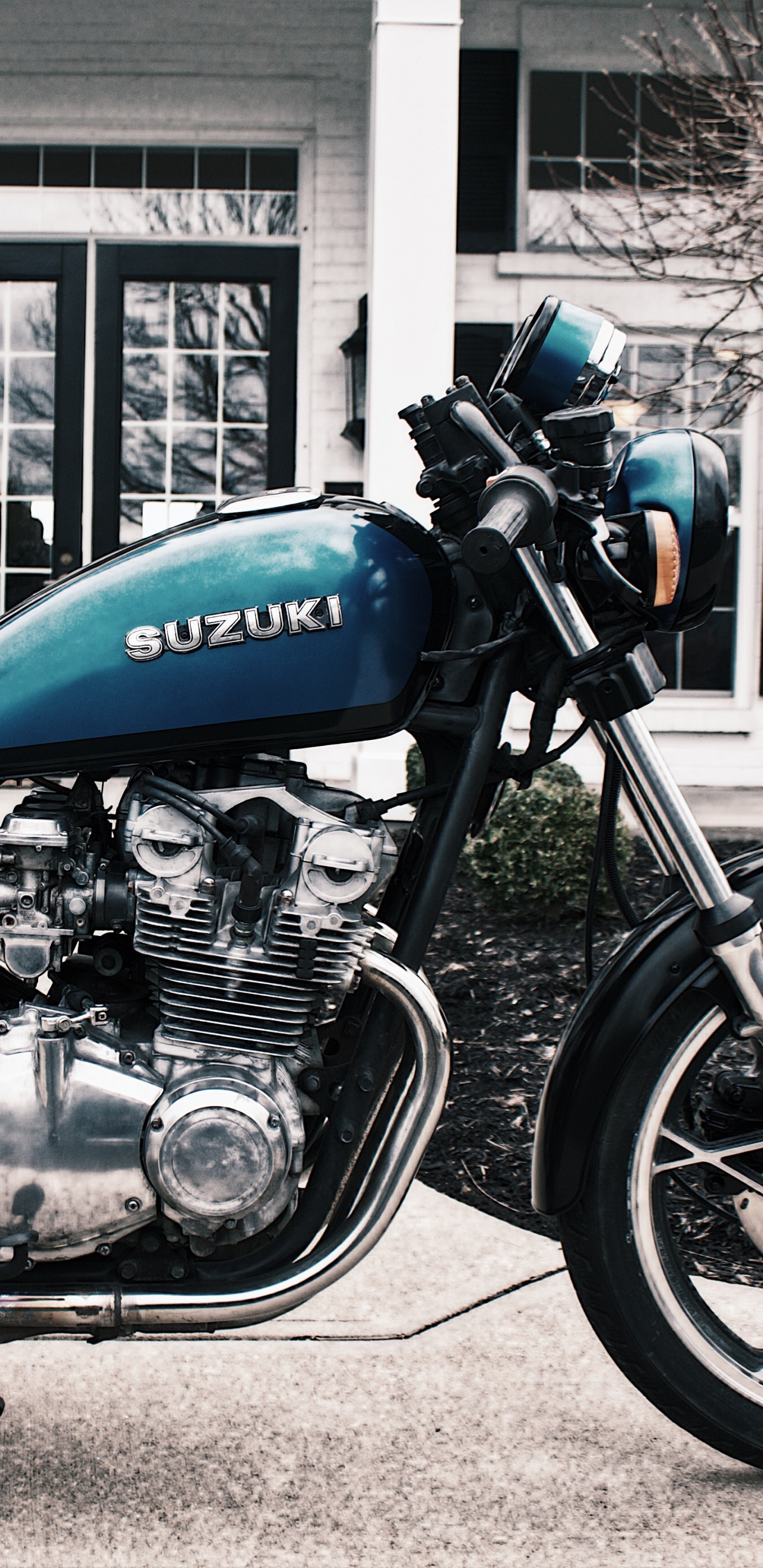 Обои мотоцикл, suzuki, велосипед, авто, крейсер в разрешении 1440x2960