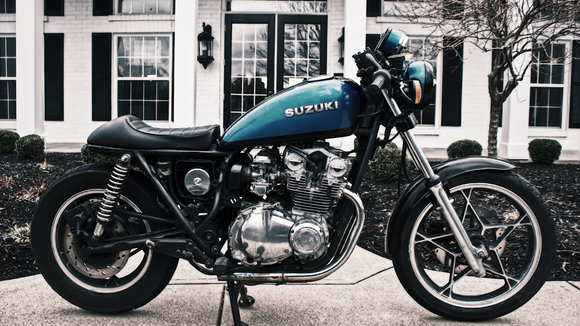 Обои мотоцикл, suzuki, велосипед, авто, крейсер в разрешении 1920x1080