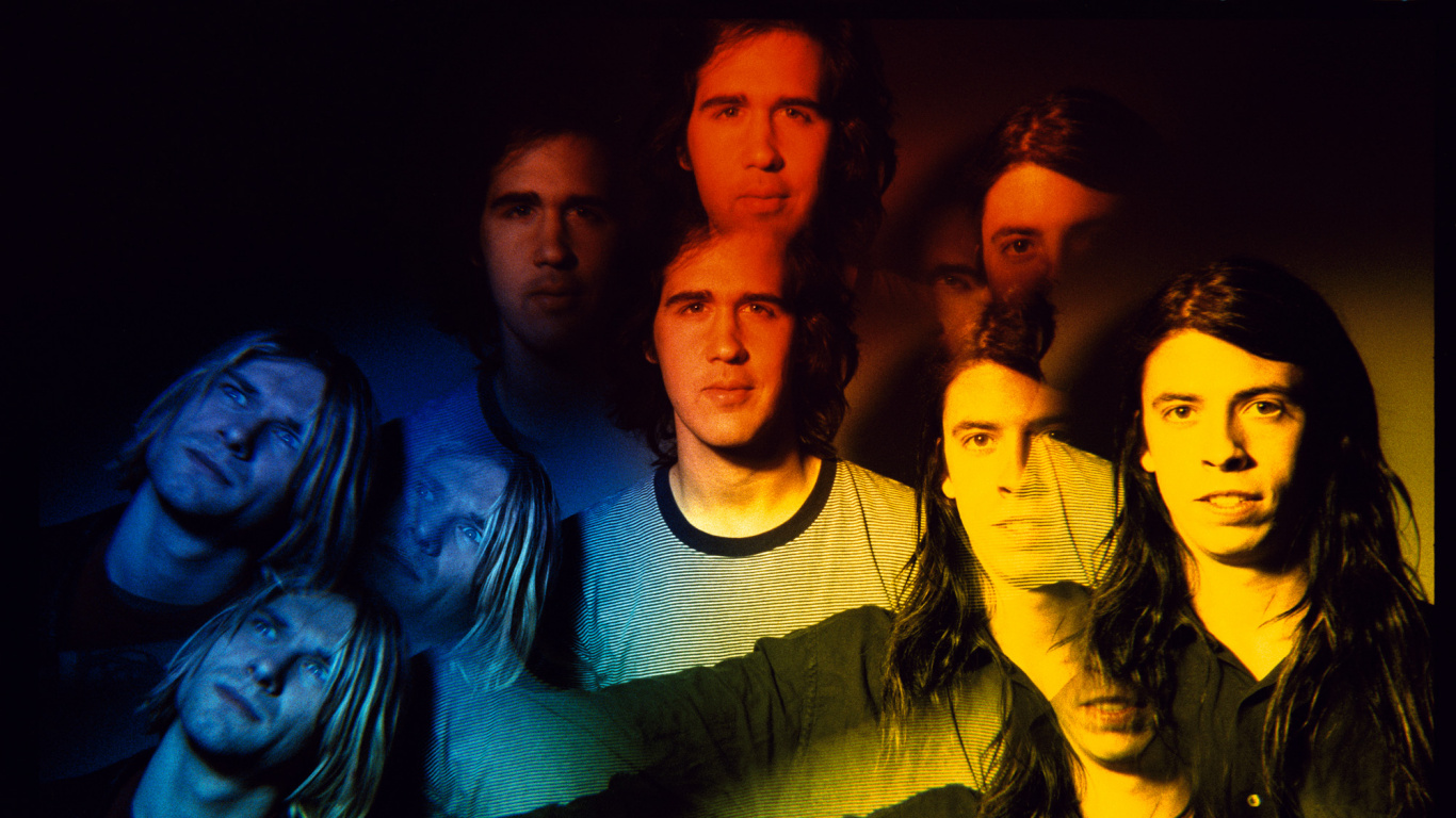 Обои Дэйв Грол, нирвана, Фигу, забава, ночь в разрешении 1366x768