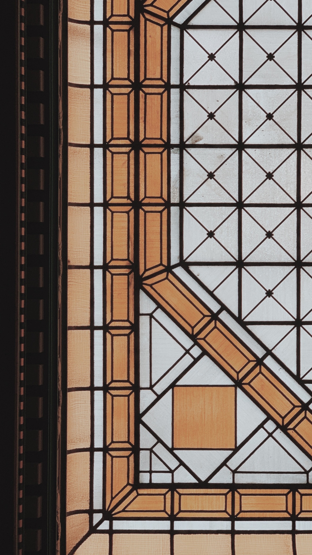 Обои Рисунок М, линия, стекло, полутона и оттенки, симметрия в разрешении 1080x1920