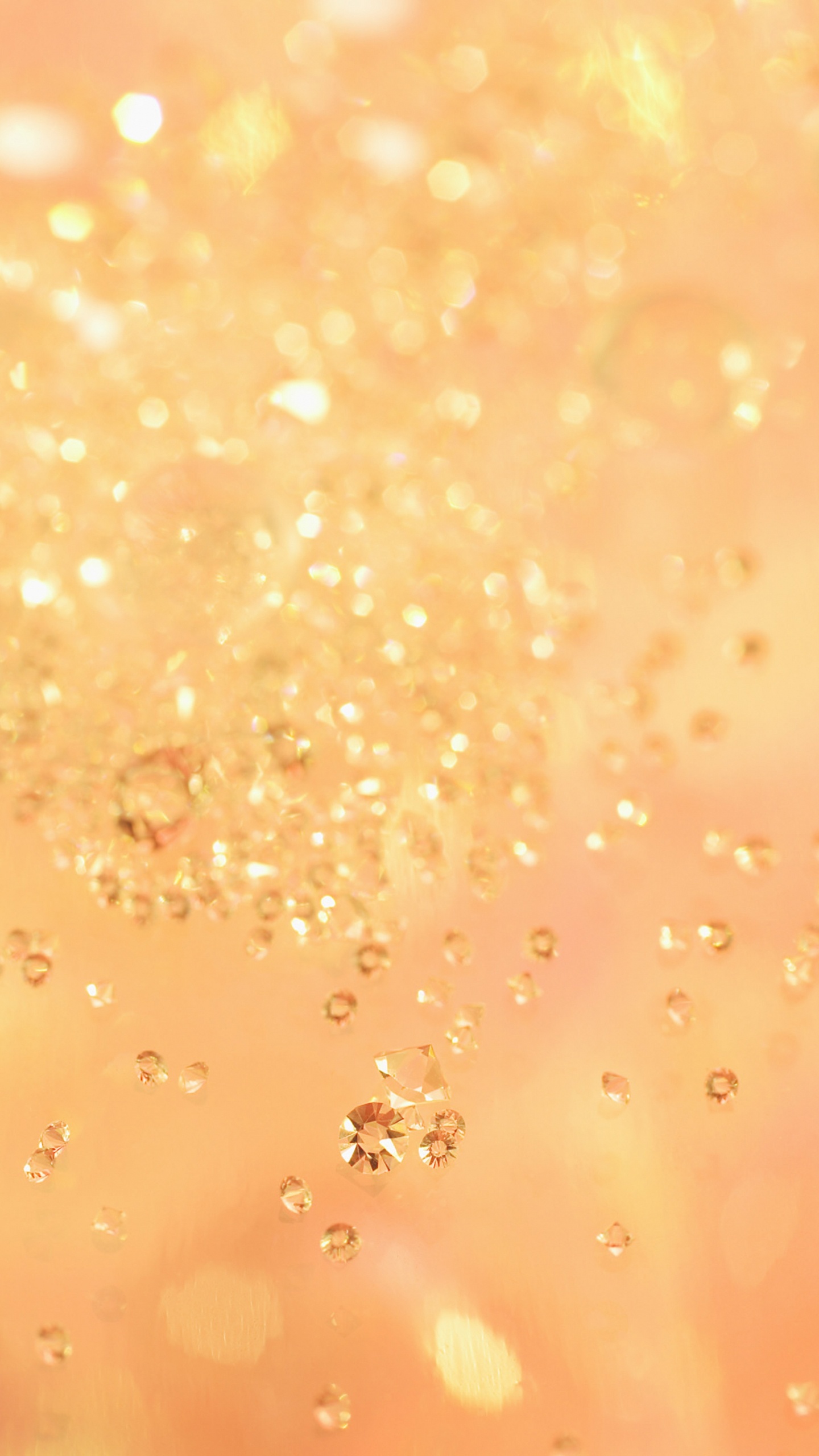 Обои вода, жидкость пузырь, влага, персик, падение в разрешении 1440x2560