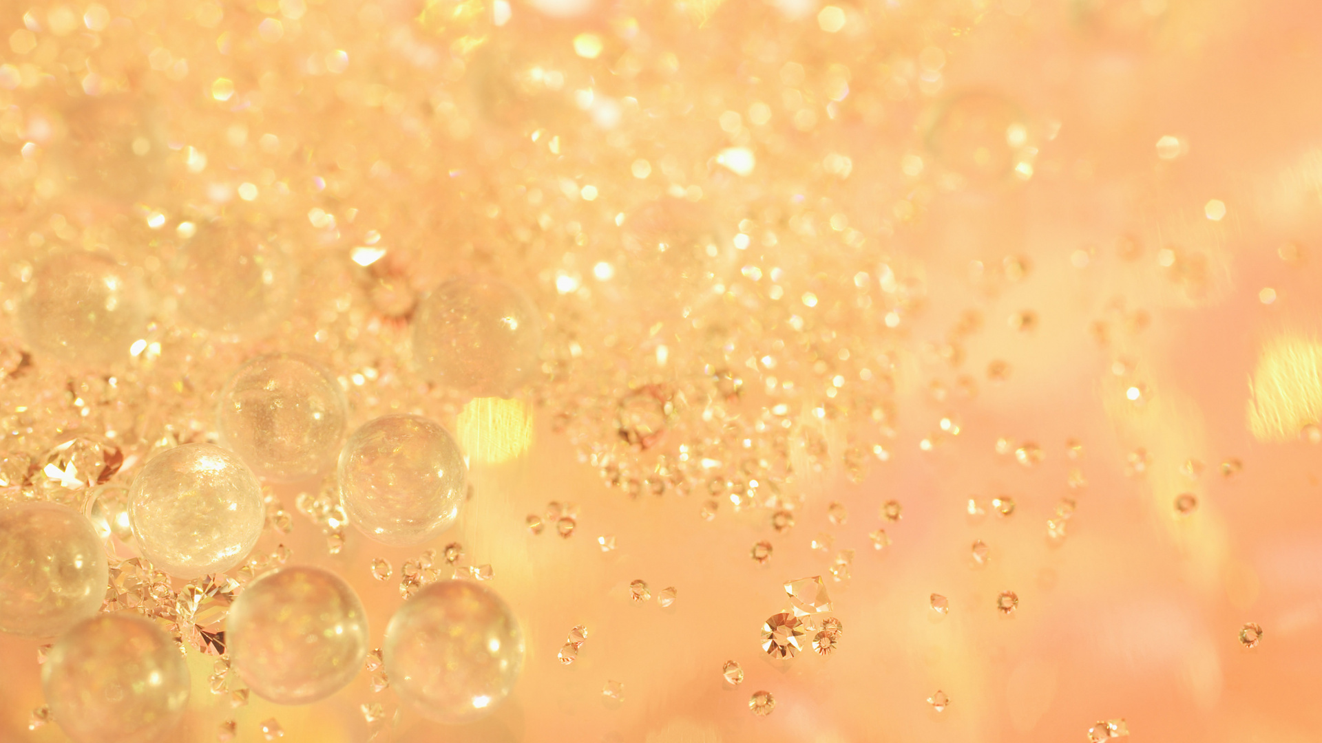 Обои вода, жидкость пузырь, влага, персик, падение в разрешении 1920x1080