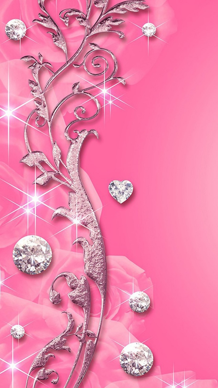 Обои розовый, вода, пурпурный цвет, картинная рамка, сердце в разрешении 720x1280