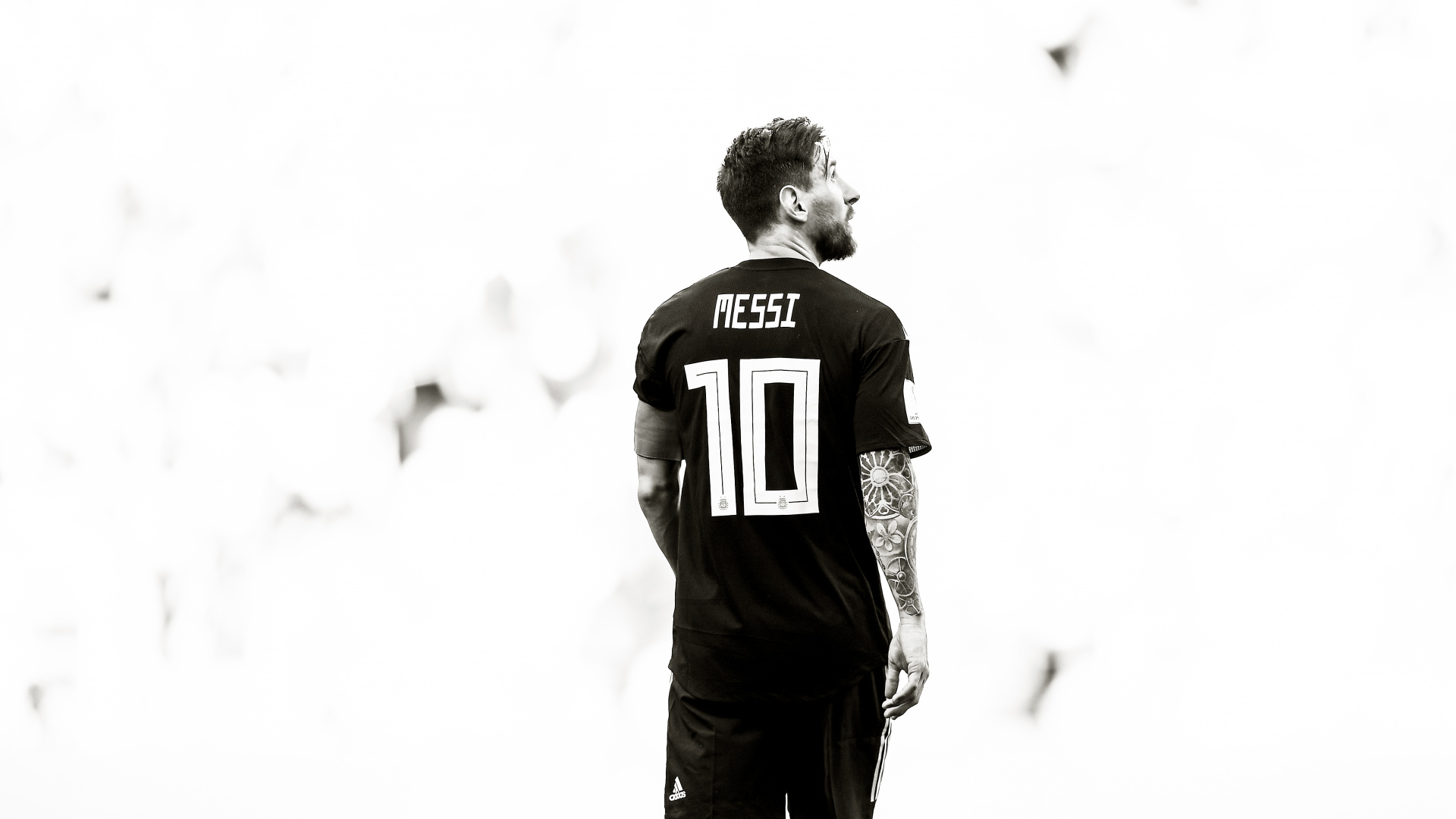 Обои ФК Барселона, ЧМ 2018, Футбольный игрок, белые, черный в разрешении 1920x1080