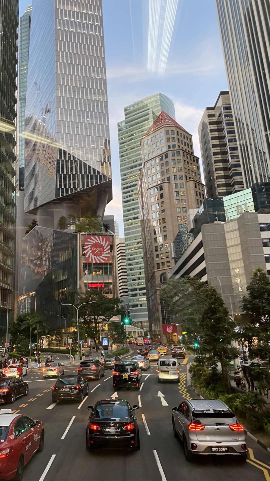 Обои Сингапур, Король, башня, транспорт, дорога в разрешении 1080x1920