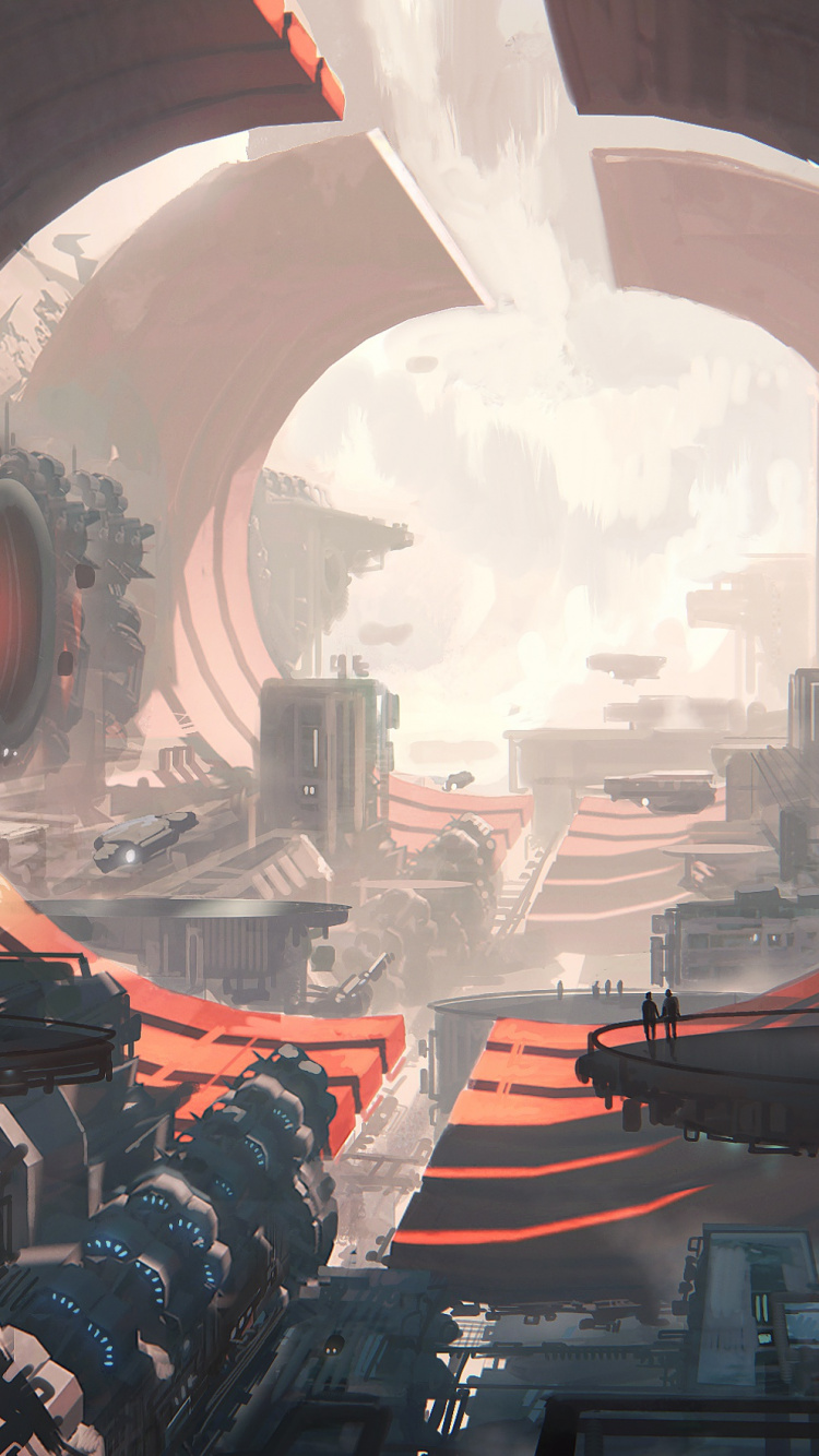 Обои компьютерная игра, концепт арт, экологическое искусство, фантастическое искусство в разрешении 750x1334