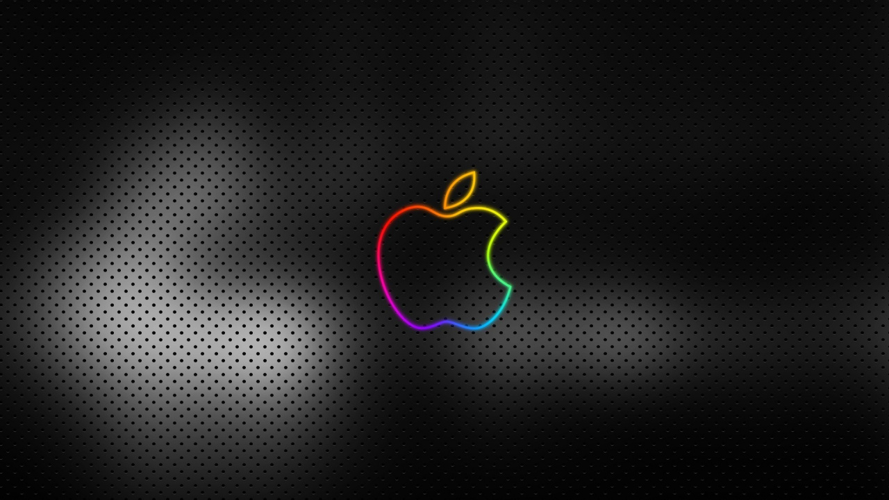 Обои яблоко, текст, графика, лого, apple в разрешении 1280x720