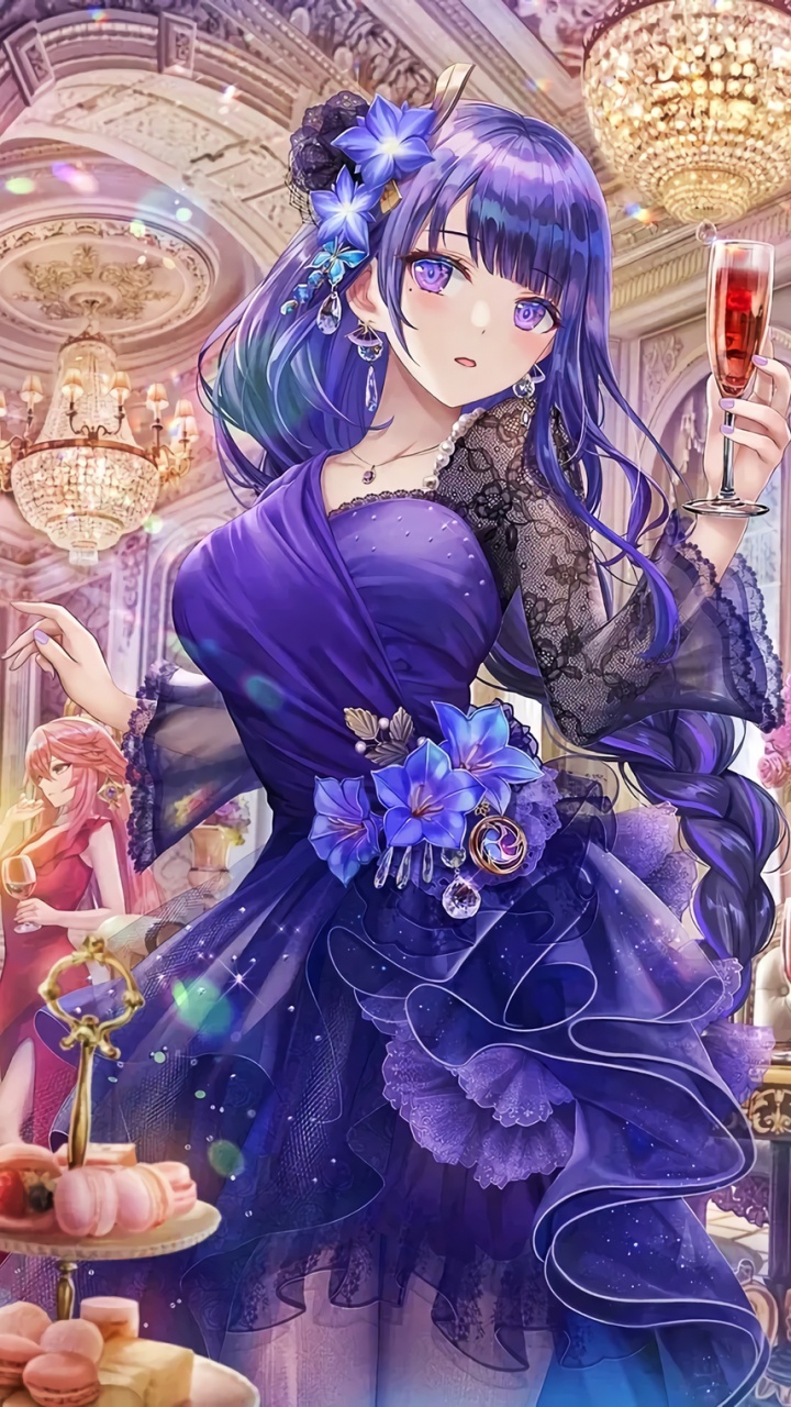 Обои Рейден Сёгун Турин, Геншин удар, да мико, рейден сёгун, электроархонт в разрешении 720x1280