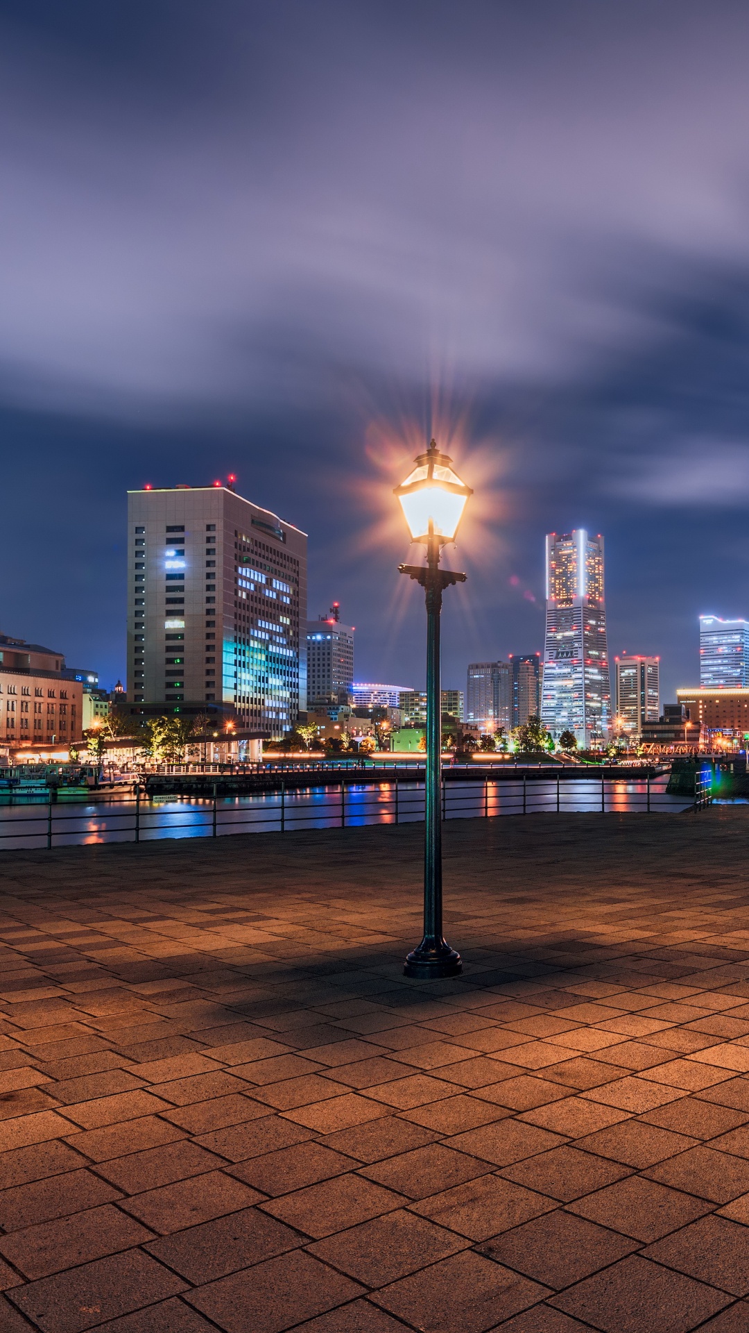 Обои ночь, город, городской район, линия горизонта, городской пейзаж в разрешении 1080x1920