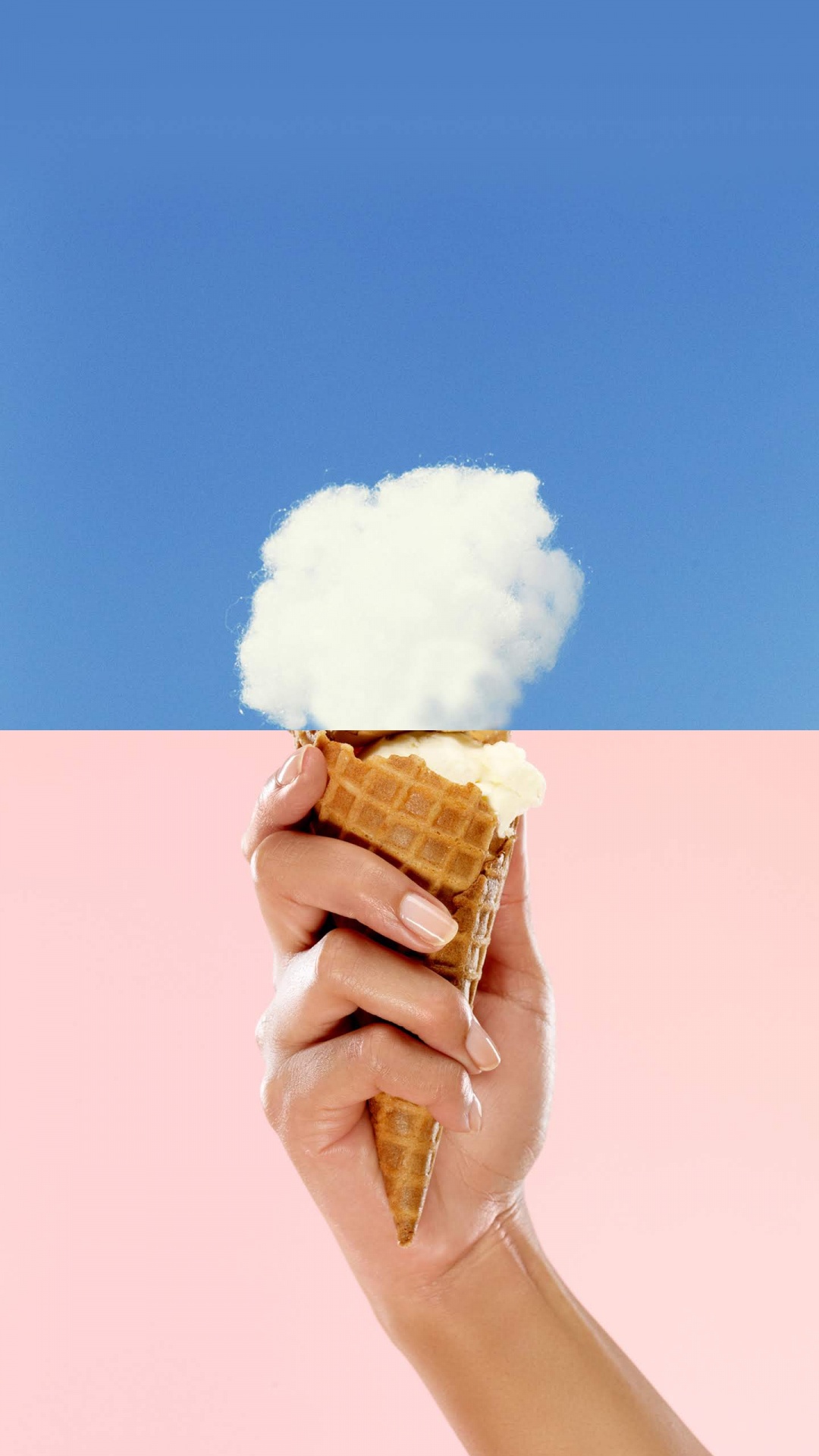 Обои LG, LG G8 ThinQ, рожок мороженого, андроид, Кулинария в разрешении 1080x1920