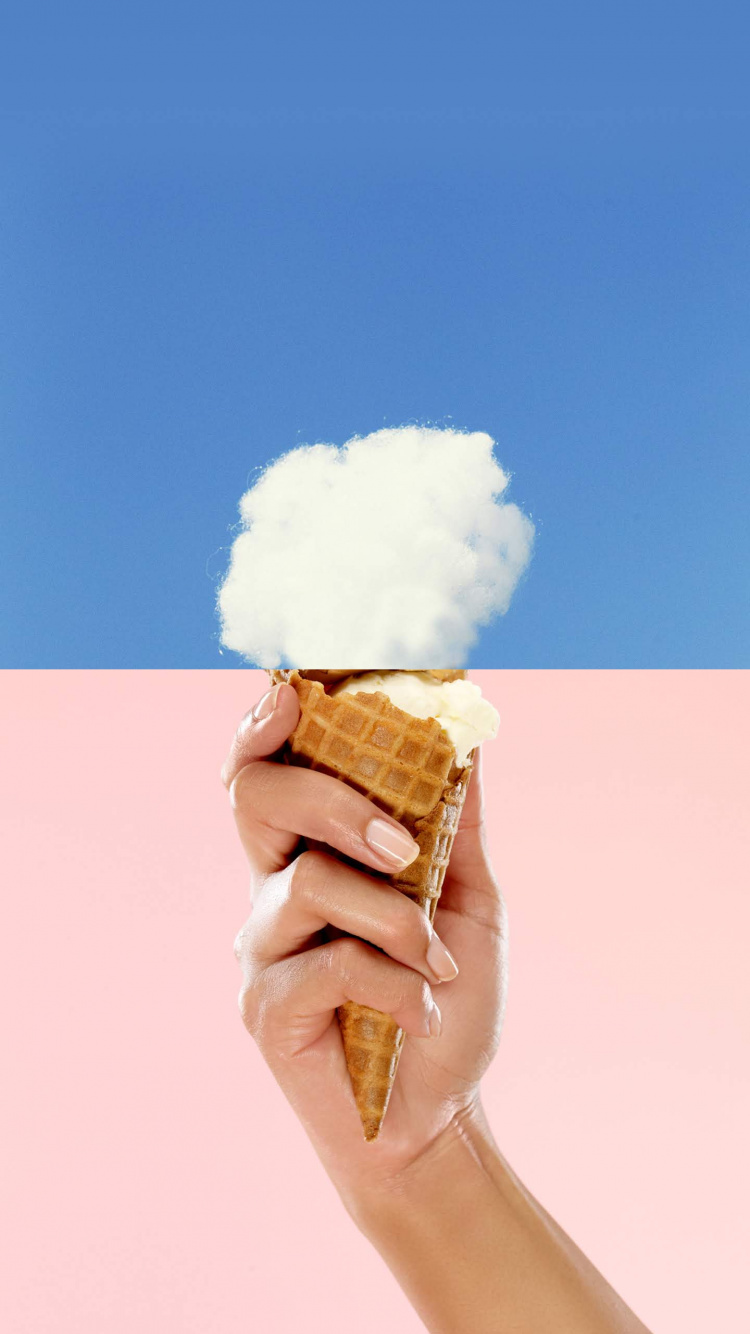 Обои LG, LG G8 ThinQ, рожок мороженого, андроид, Кулинария в разрешении 750x1334