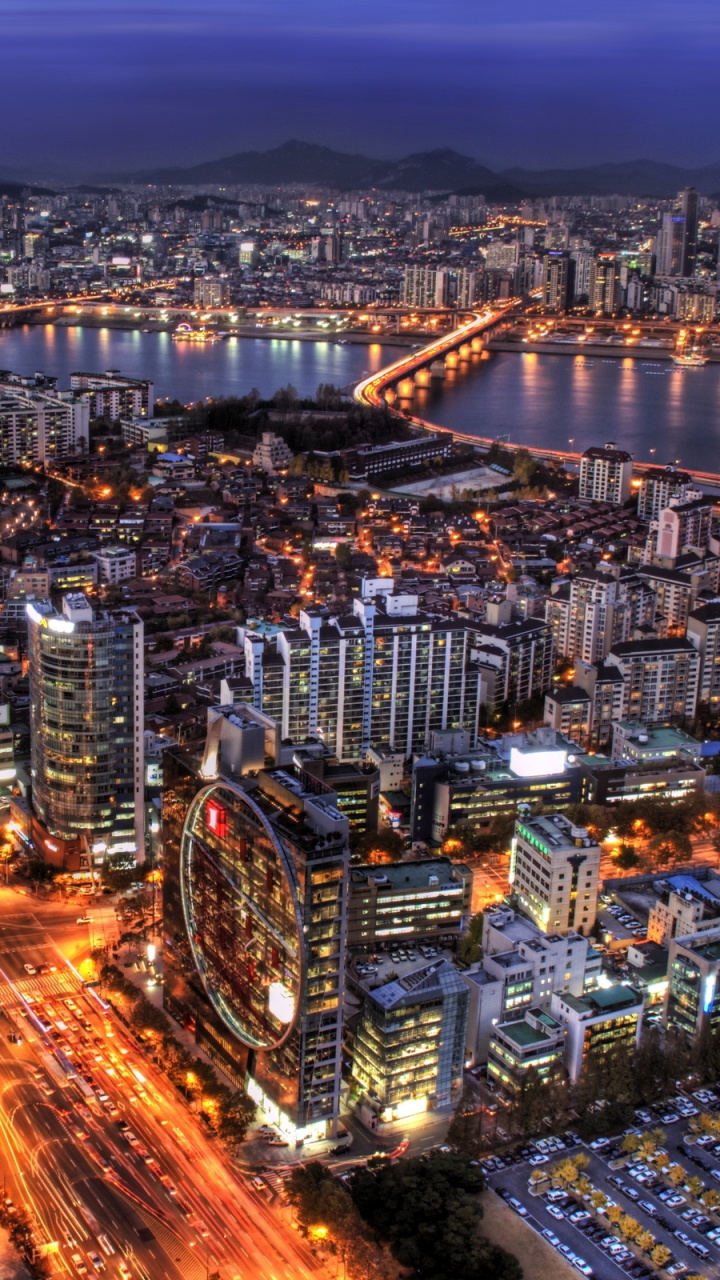 Обои городской пейзаж, город, метрополия, городской район, линия горизонта в разрешении 720x1280