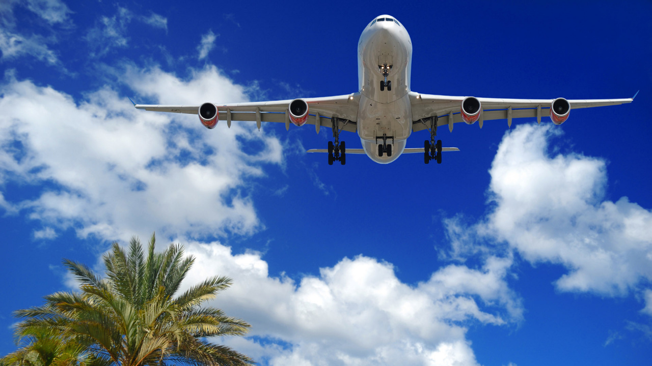 Обои полет, воздушное путешествие, авиация, авиакомпания, авиалайнер в разрешении 1280x720