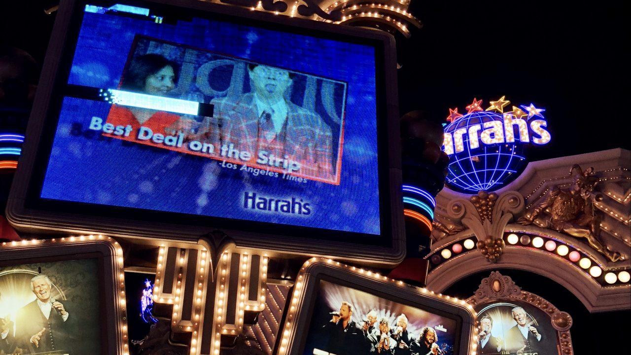 Обои Лас Вегас, США, Лас Вегас стрип, неоновая вывеска, ночь в разрешении 1280x720