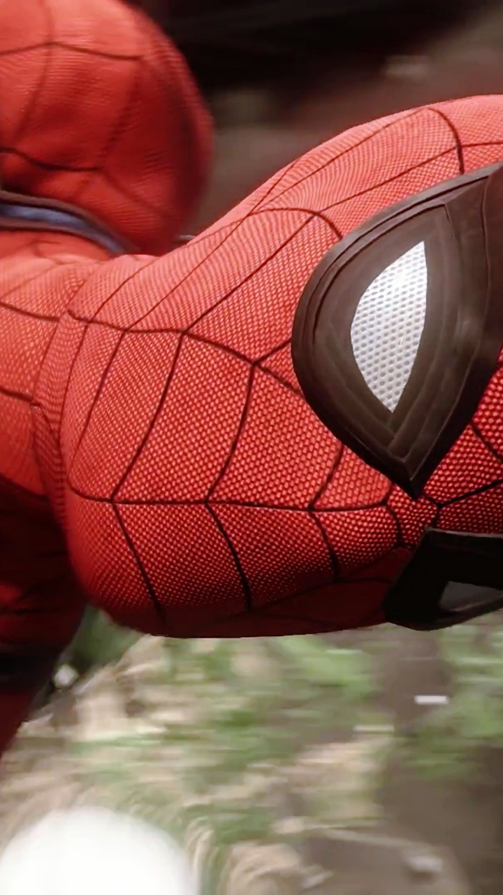 Обои человек-паук, супергерой, красный цвет, кармин, вымышленный персонаж в разрешении 720x1280