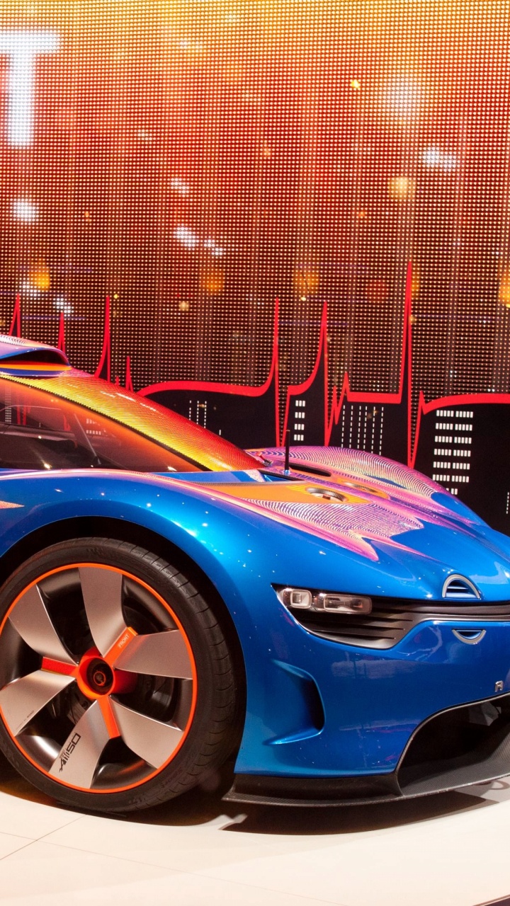 Обои Авто шоу, авто, спорткар, Рено, суперкар в разрешении 720x1280