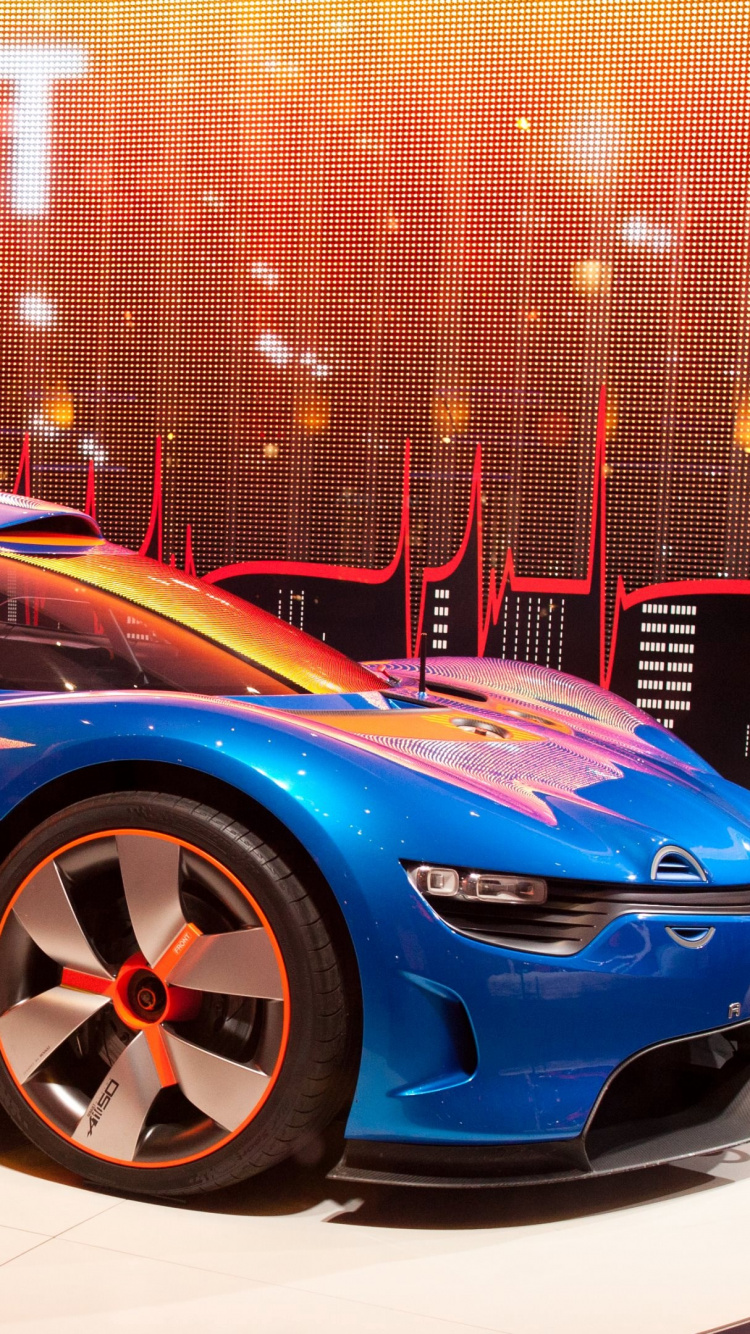 Обои Авто шоу, авто, спорткар, Рено, суперкар в разрешении 750x1334