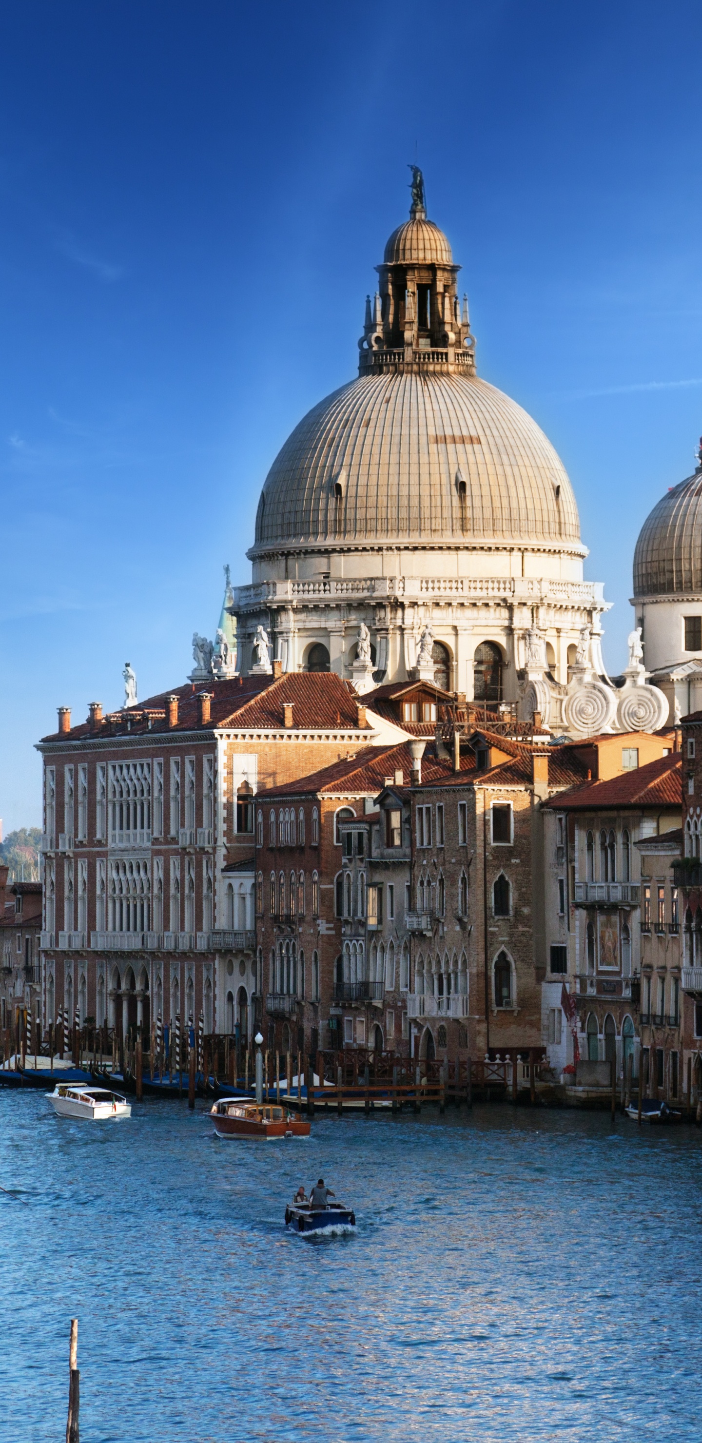 Обои Гранд-канал, водный путь, канал, ориентир, базилика в разрешении 1440x2960