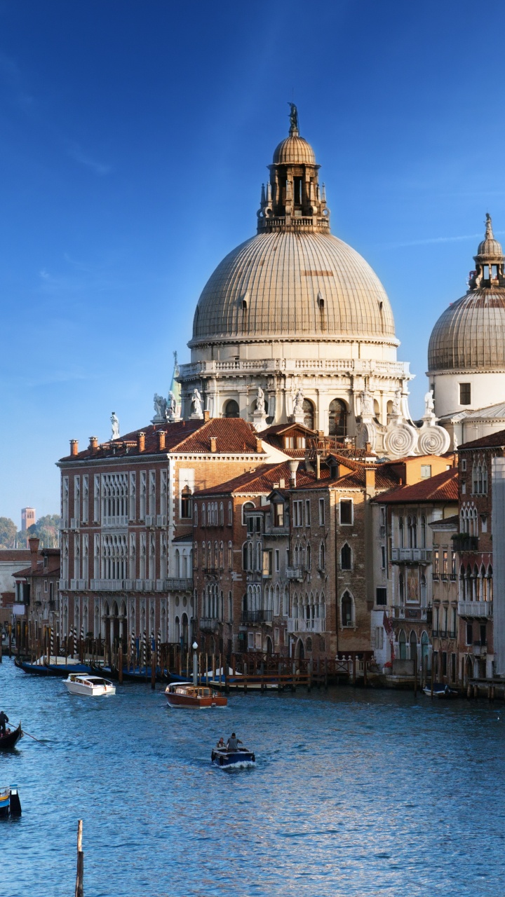 Обои Гранд-канал, водный путь, канал, ориентир, базилика в разрешении 720x1280
