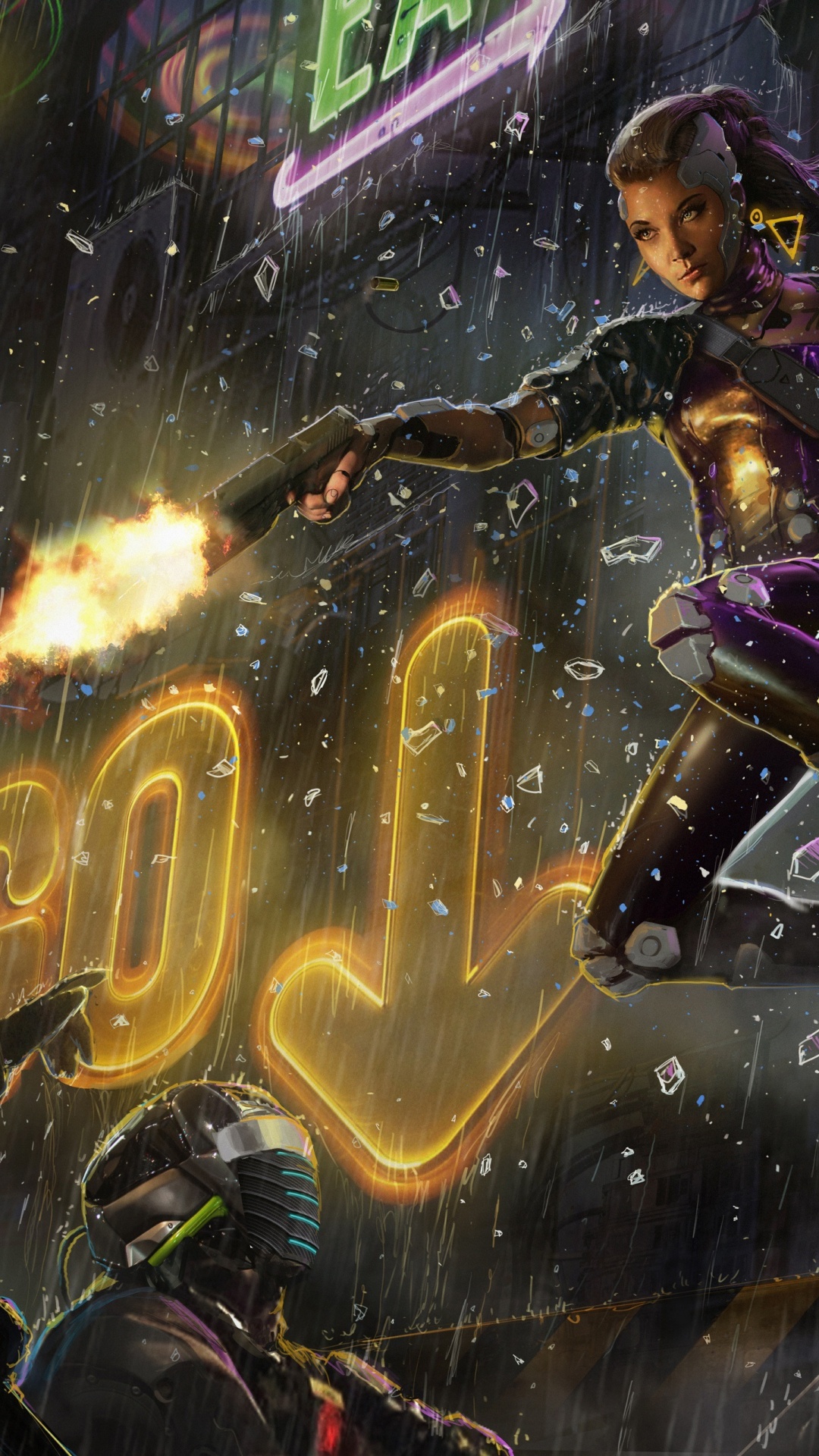 Обои игра-боевик, вымышленный персонаж, Киберпанк, приключенческая игра, видеоигра в разрешении 1080x1920