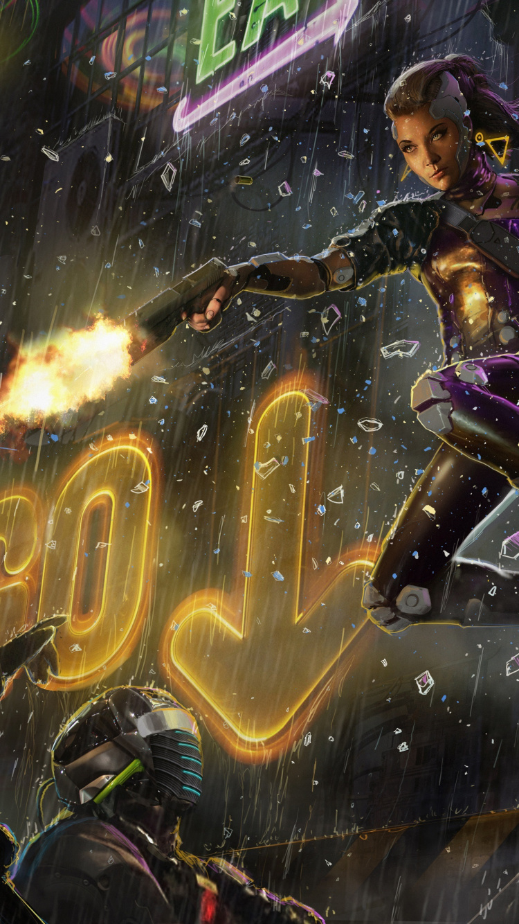 Обои игра-боевик, вымышленный персонаж, Киберпанк, приключенческая игра, видеоигра в разрешении 750x1334