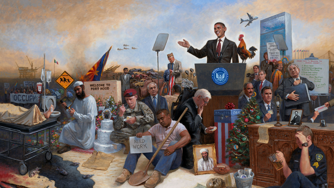 Обои живопись, артист, арт, фреска, Забытый Человек в разрешении 1366x768