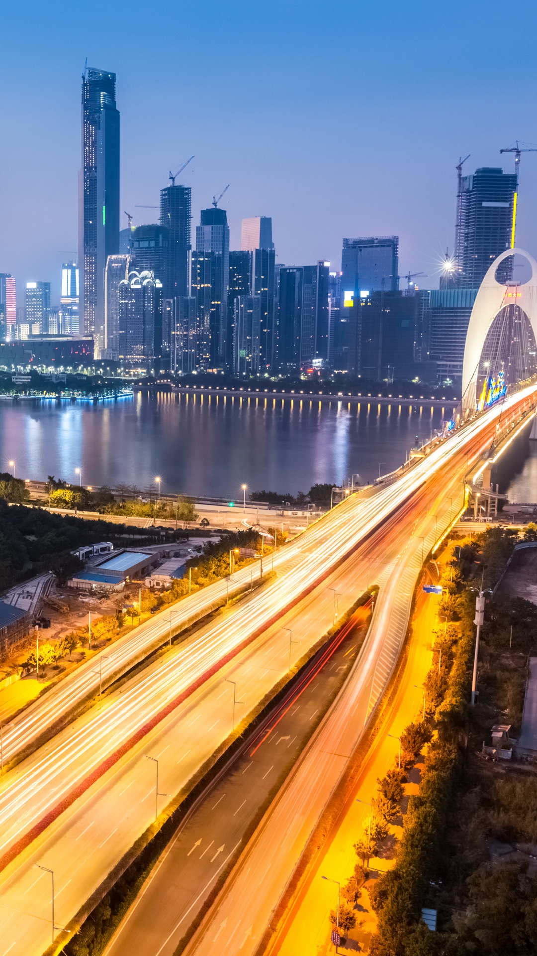 Обои жемчужная река, городской пейзаж, город, городской район, метрополия в разрешении 1080x1920