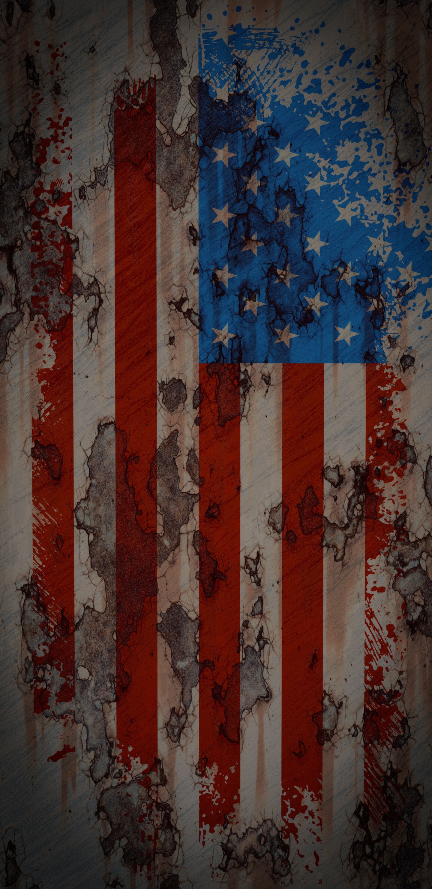 Обои Соединенные Штаты, флаг Соединенных Штатов, флаг, телефон, коричневый цвет в разрешении 1440x2960