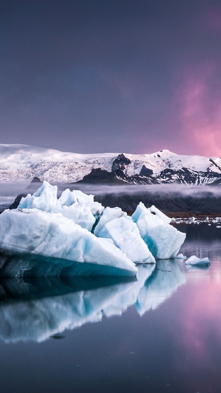 Обои айсберг, природа, лед, морской лед, ледниковое озеро в разрешении 720x1280