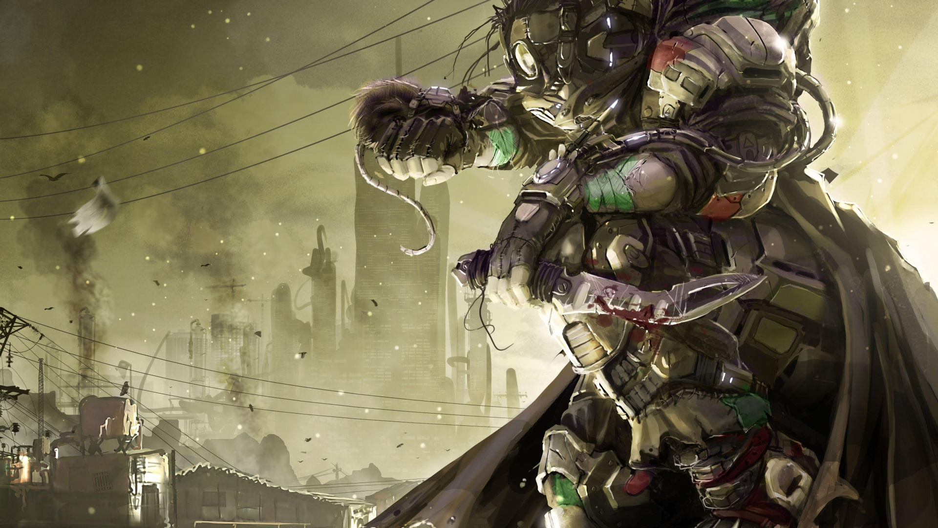 Обои компьютерная игра, меха, вымышленный персонаж, машина, уничтожение в разрешении 1920x1080