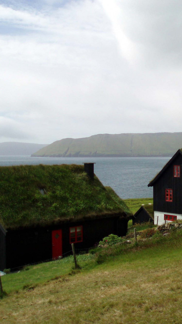 Обои Остров, архипелаг, нагорье, Крофт, коттедж в разрешении 750x1334