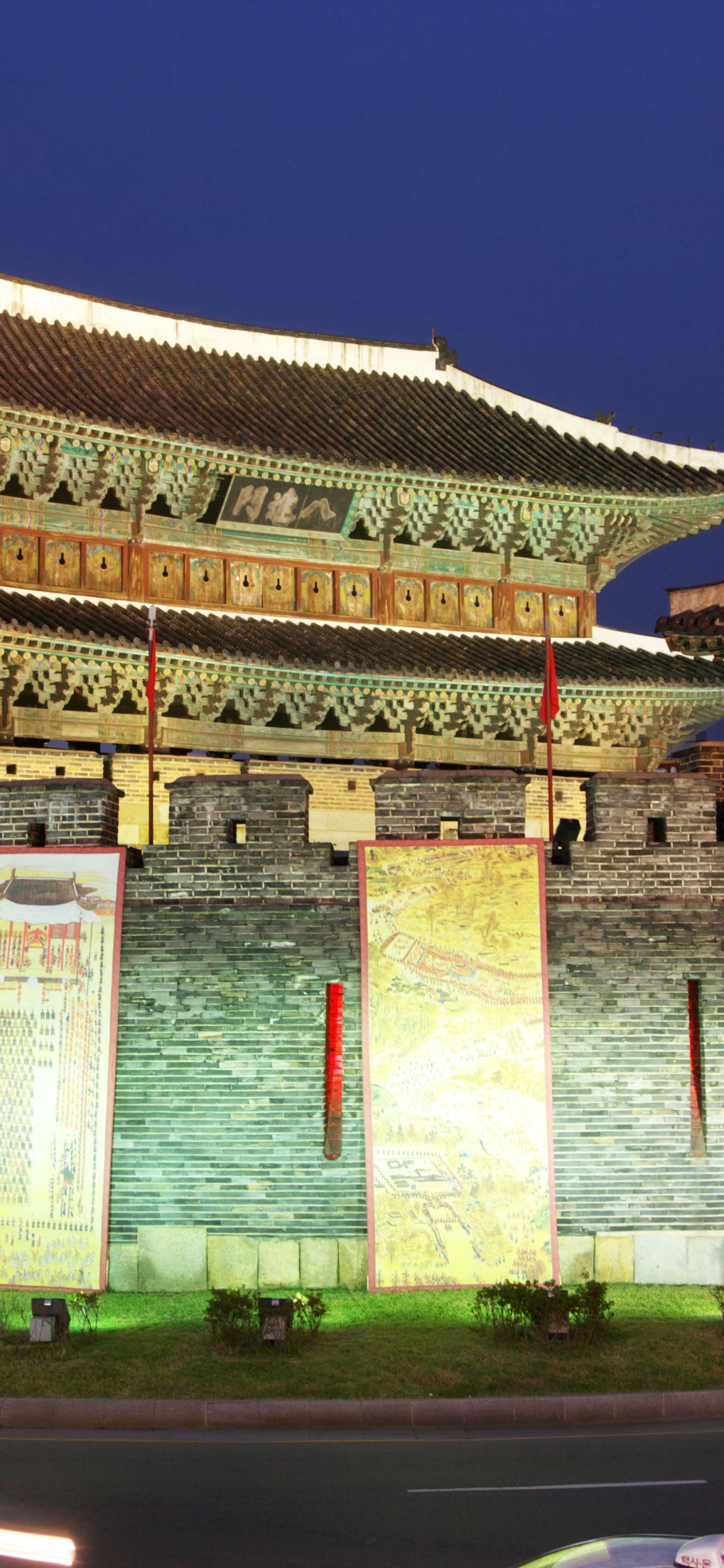 Обои ориентир, арка, историческое место, здание, китайская архитектура в разрешении 1242x2688