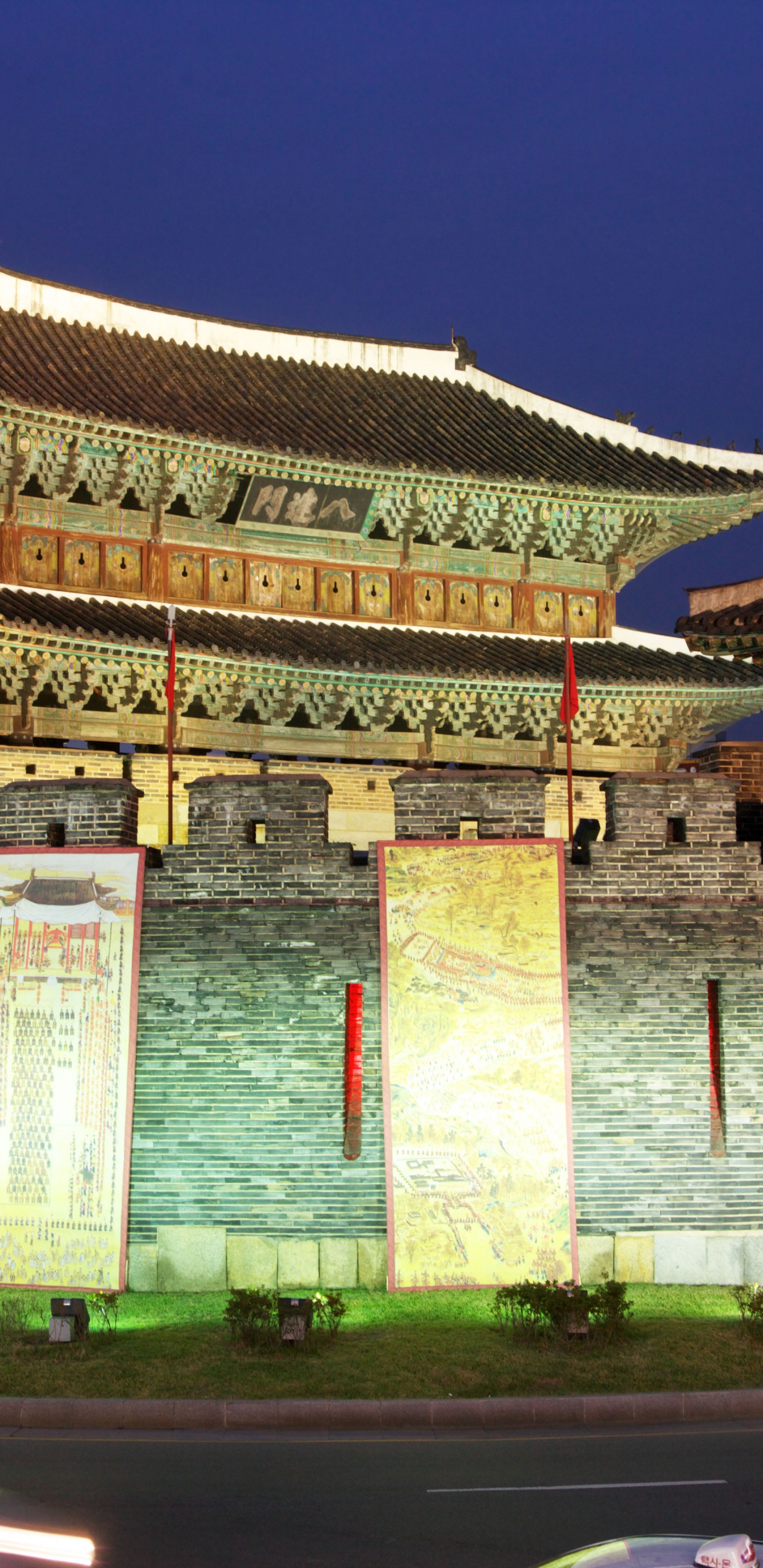 Обои ориентир, арка, историческое место, здание, китайская архитектура в разрешении 1440x2960