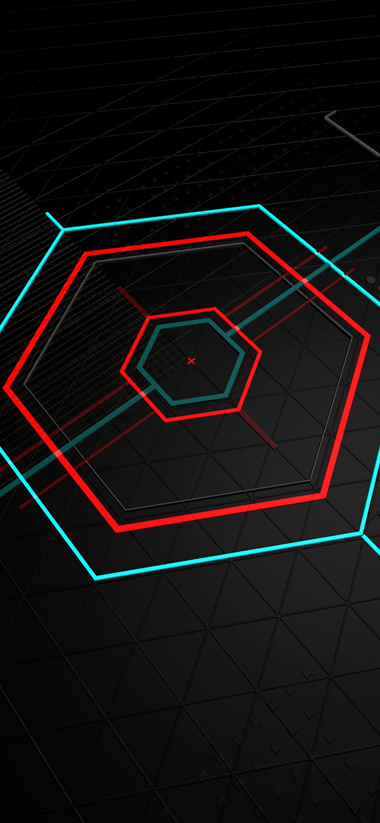 Обои дизайн, технологии, узор, неон, свет в разрешении 1242x2688