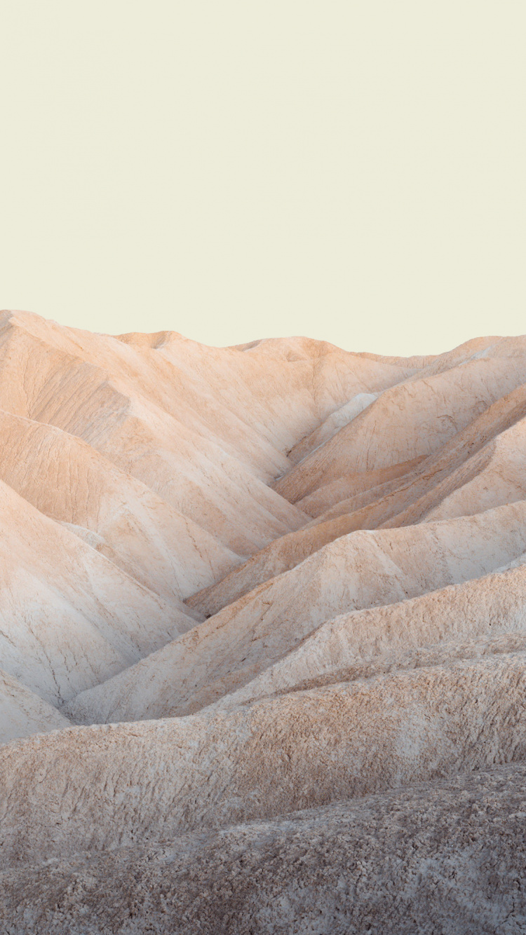 Обои Android 12, бесплодные земли, андроид, смартфон, гора в разрешении 750x1334