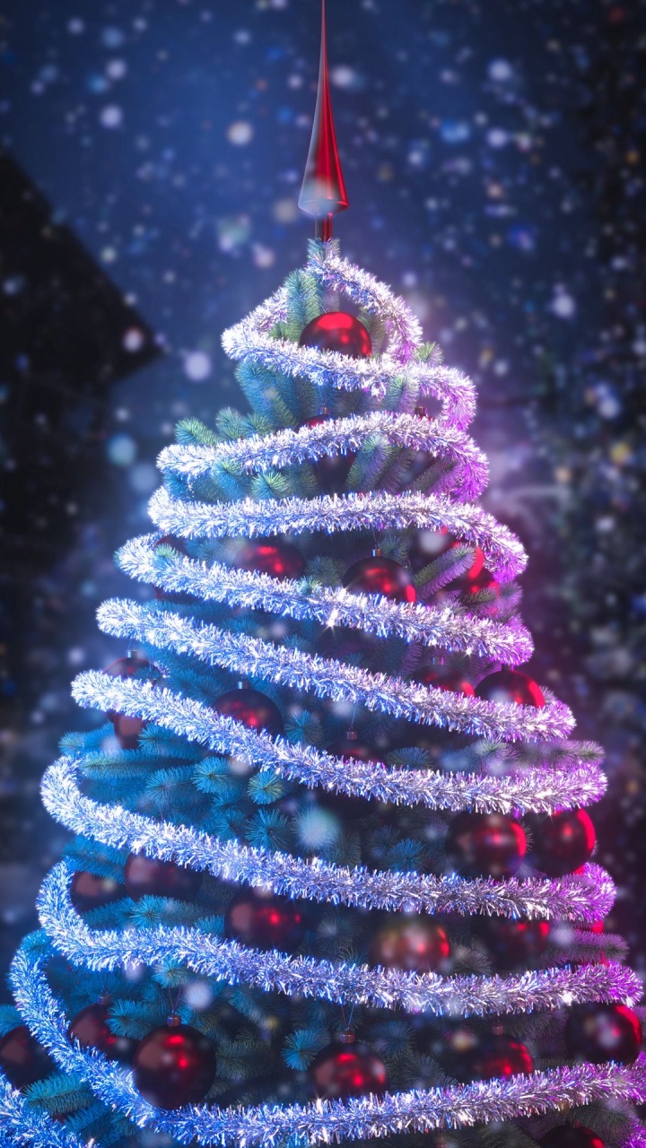 Обои елка, Рождество, дерево, рождественский орнамент, растение в разрешении 720x1280