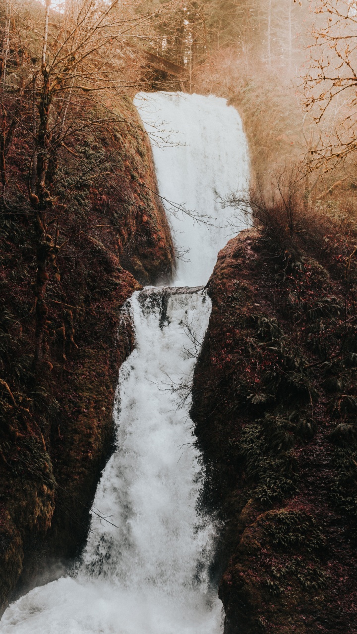 Обои водопад, водоем, вода, гидроресурсы, природа в разрешении 720x1280