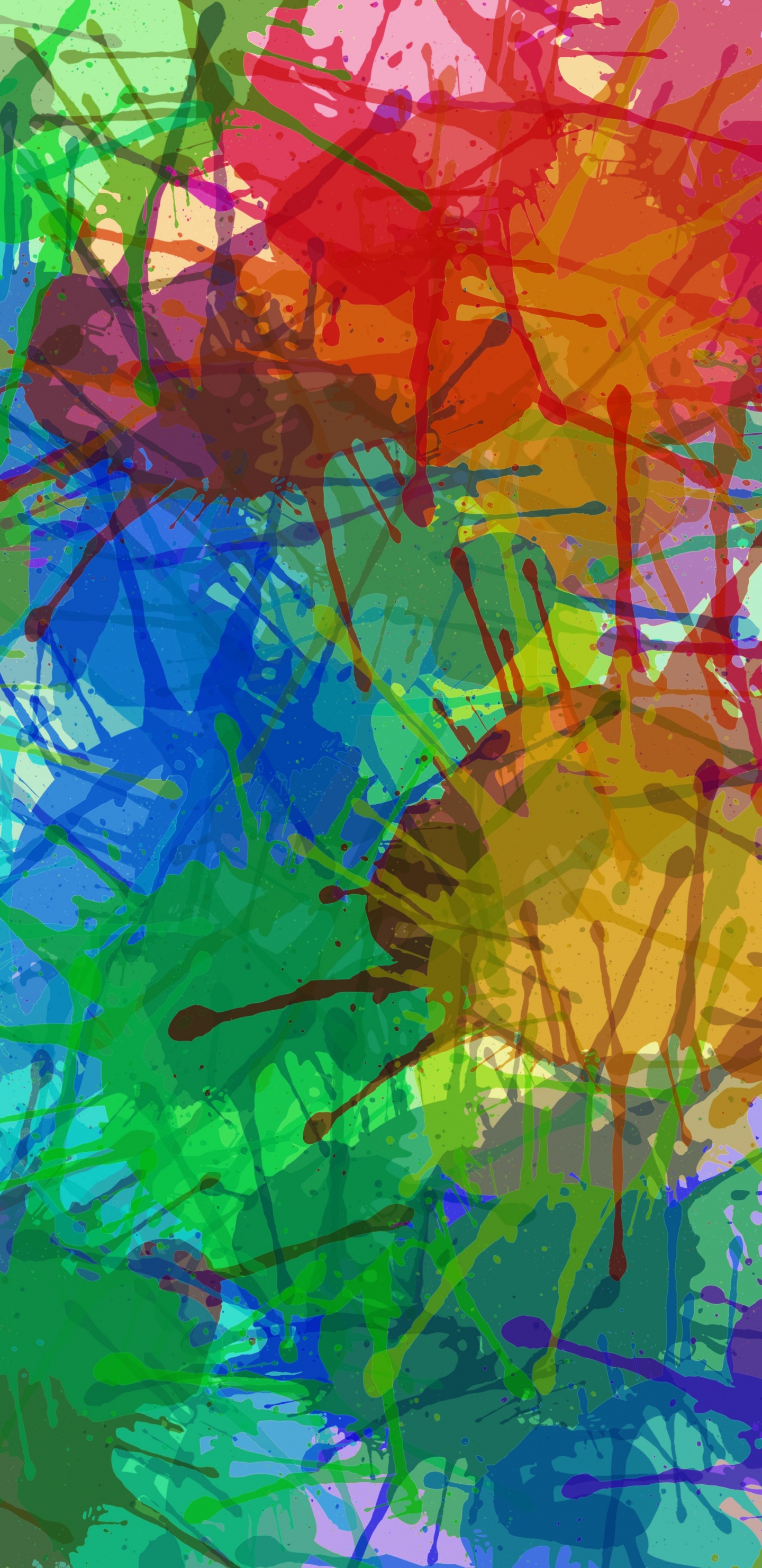 Обои абстрактное искусство, цвет, живопись, арт, синий в разрешении 1440x2960