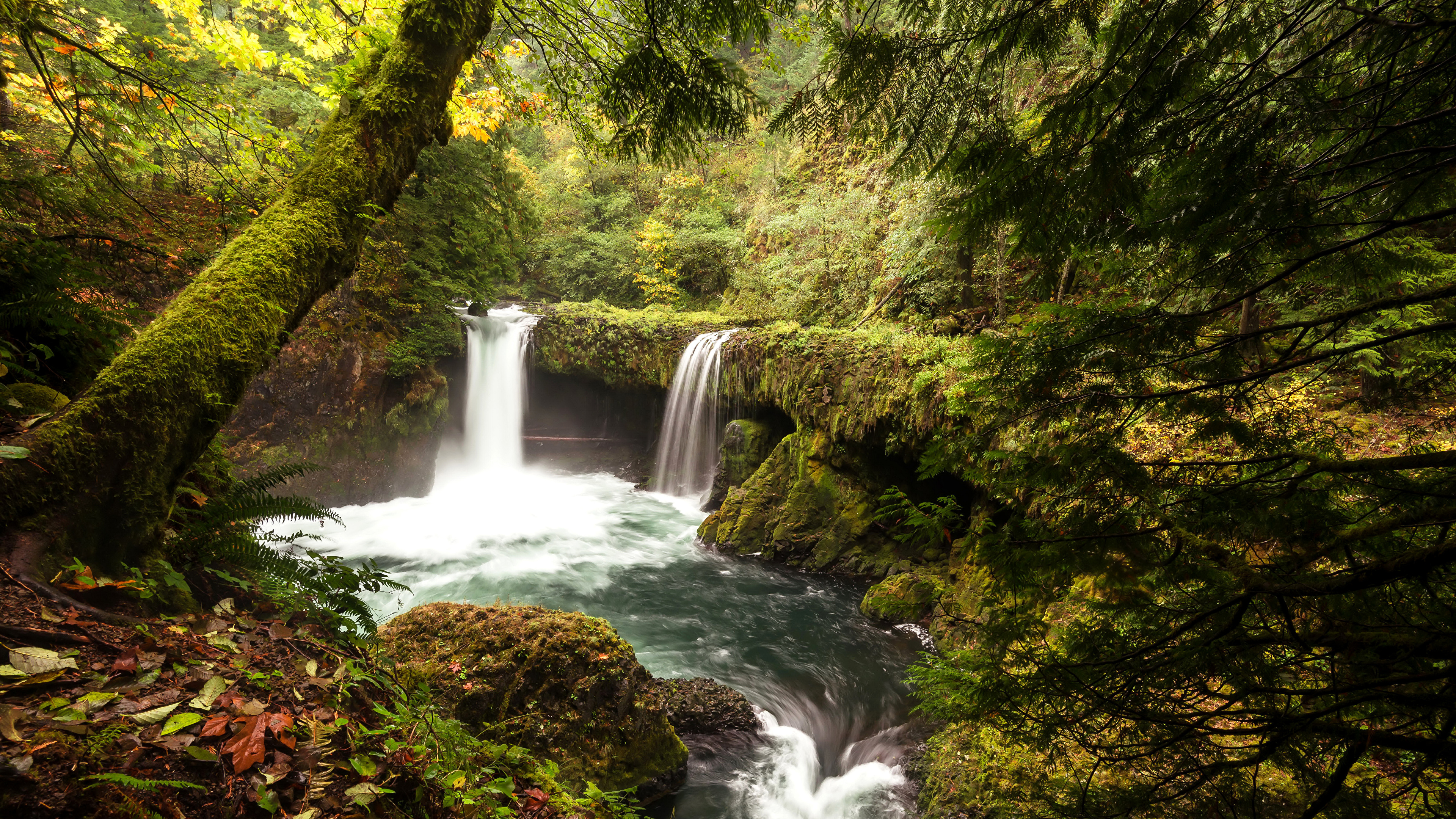 Обои водопад, водоем, гидроресурсы, природа, вода в разрешении 3840x2160