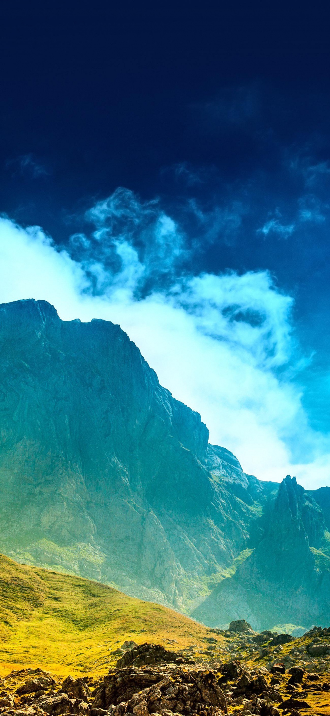 Обои природа, цветной, отличие, пейзаж, высокий контраст в разрешении 1125x2436