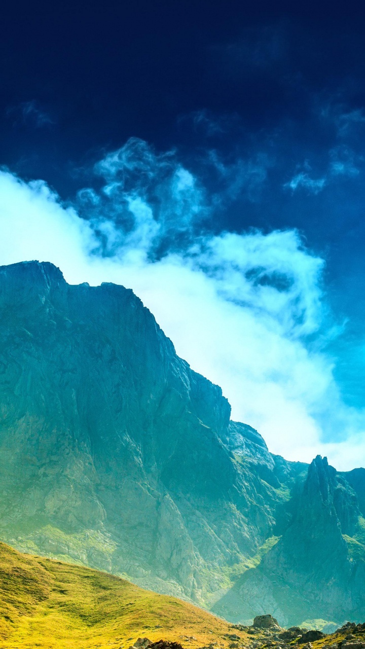 Обои природа, цветной, отличие, пейзаж, высокий контраст в разрешении 720x1280