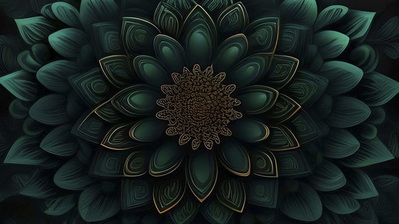 Обои фрактальное искусство, цветок, растение, лепесток, цветковое растение в разрешении 1280x720